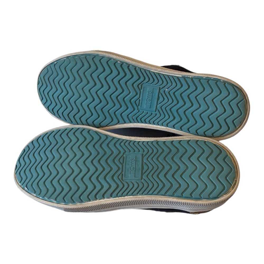 Toms Men's Black Fabric Vans, 8 - Picture 6 of 7